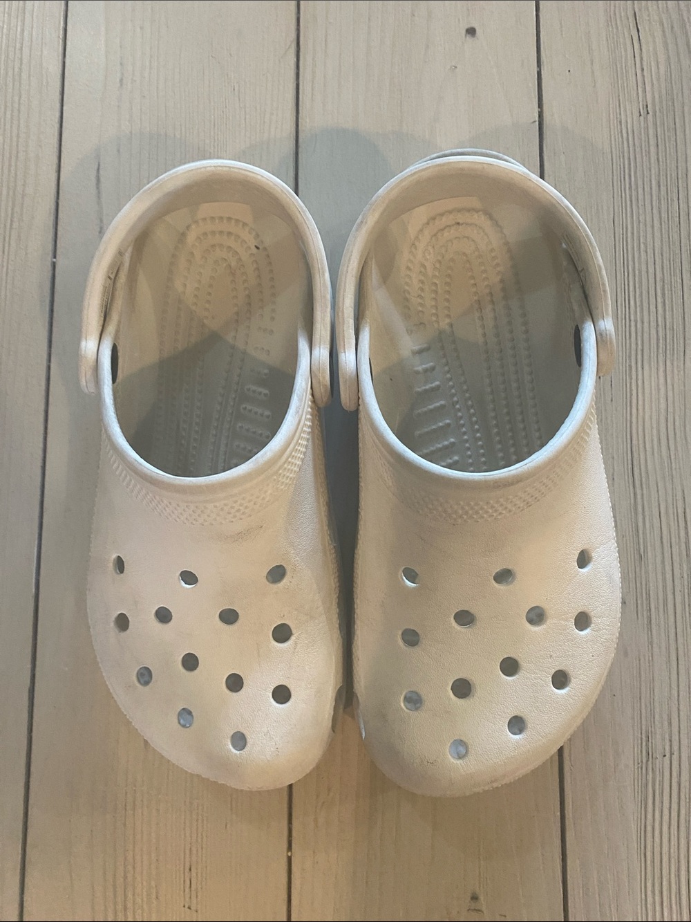 CROCS Kids White Slip-On Crocs with Heel Strap